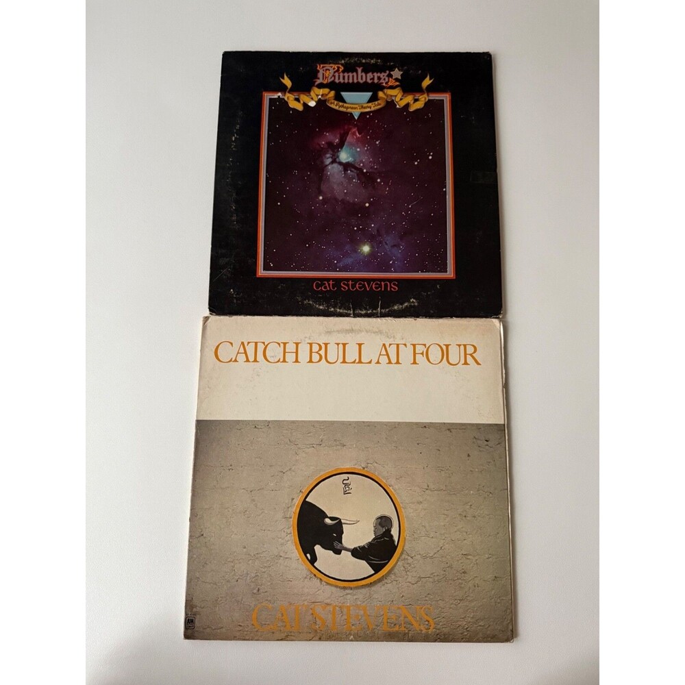 Cat Stevens Numbers Catch Bull at Four LP Lot Booklet Orig Inner VG Cleaned